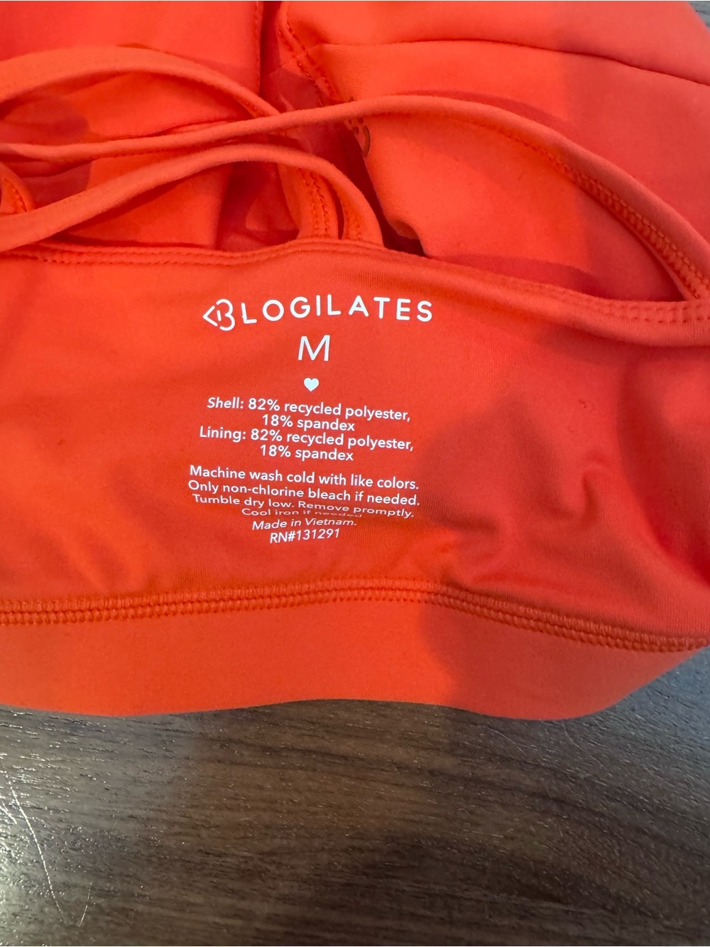 Strappy Cropped athletic Tank Top in orange Coral size medium - Picture 4 of 5